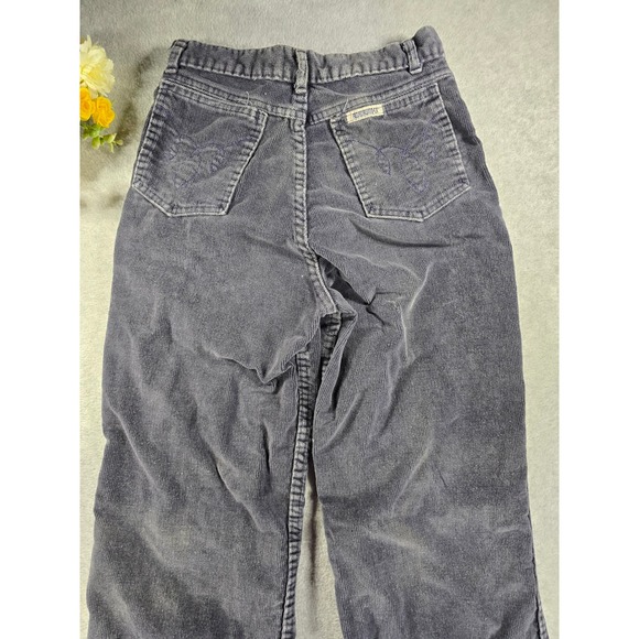 Vintage 70s Road Runner Corduroy High Rise Pants Women Size 27x33  Flare Leg - Picture 14 of 16